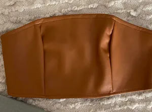 Missguided Brown Faux Leather Bandeau thumbnail 3