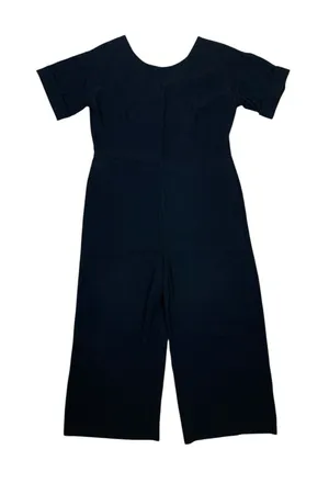 Everlane Black‎ Minimalist Wide Leg Cropped Jumpsuit Capsule Wardrobe 8 thumbnail 1