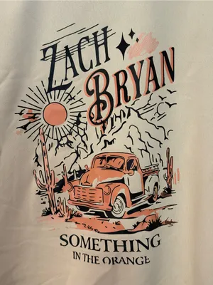 Zach Bryan Graphic Sweatshirt - "Something in the Orange" thumbnail 2