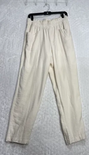 A New Day Pull-On Pants Cream Boho Coastal Resortwear Minimalist Vacation Size M thumbnail 1