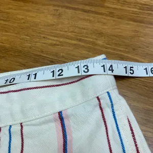Madewell Wide Leg Crop Pants Womens‎ Size 27 Striped High Rise Raw Hem Casual thumbnail 9