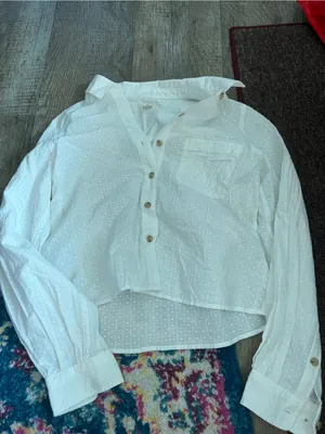 Marine layer white textured top size small thumbnail 4
