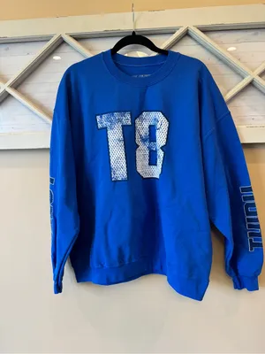 Tate McRae T8 Think Later Blue Tour Pullover Crewneck Sweatshirt Size XL thumbnail 2
