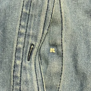 Vintage Way To Go Blue Denim Button Down Women’s S Embroidered Shirt Cottagecore thumbnail 8