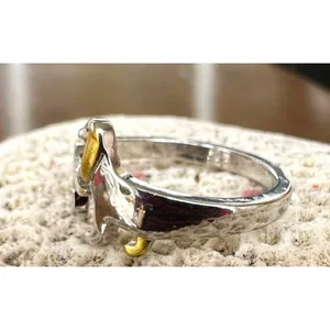Handmade Dachshund Ring Pinkie Pull Apart Doxie Dog Rescue Metals Weiner Doxie We… thumbnail 9