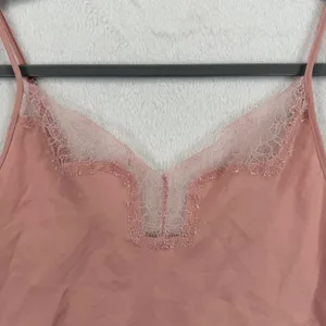 Victorias Secret XS Cami Top Pink Lace Trim Sleeveless Lingerie Tank‎ thumbnail 4