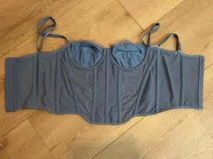Dusty Blue Corset Top thumbnail 3