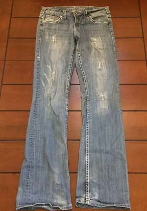 Cowgirl Tuff fearless bling jeans bootcut wide leg 28 thumbnail 1