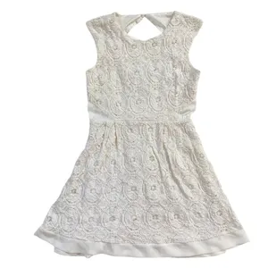 Kimchi Blue Ivory Floral Lace Fit and Flare Mini Dress Back‎ Keyhole Size 4 thumbnail 8