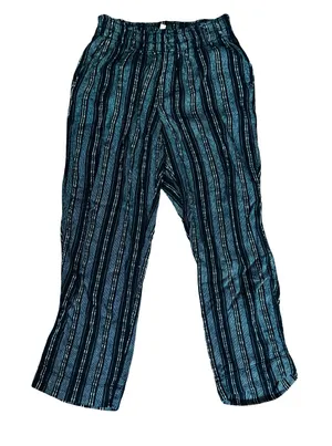 Briggs Womens‎ Linen Blend Striped Pull On Pants Black White Medium 1760053 thumbnail 1