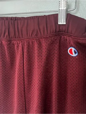 Champion 90’s Maroon Women's Athletic Basketball Shorts with White Trim thumbnail 4