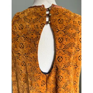 Maeve Anthropologie Lace Ruffle Hem Shift Dress 10 Boho dainty floral retro whim thumbnail 5