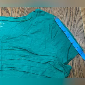 LOFT Women's Turquoise Ruffle Tee thumbnail 7