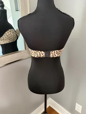 Victoria's Secret Lined Strapless Push Up Bra Cheetah Print Size 36C thumbnail 5