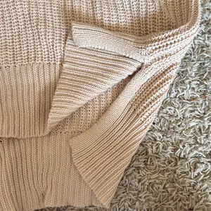 Aerie Oversized Tan Cotton V Neck Sweater Size Large thumbnail 4