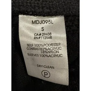 Miss Me Jacket Womens Small Black Gray Mixed Moto Asymmetric Zip Stretch Sweater thumbnail 6