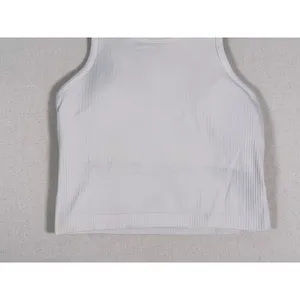 Lululemon Ebb To Street Racerback Crop Tank Size 6 White Ribbed Gym Yoga Pilates thumbnail 9