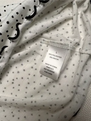 Jaclyn Intimates Polka Dot Romper Pajama Set White Black Size Large Y2K Style thumbnail 7