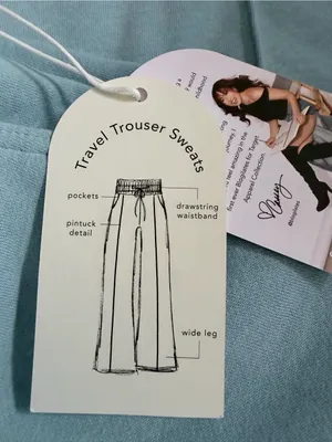 Blogilates Women's Travel Trouser High-Rise Wide Leg Sweatpants Lt Blue 3X NWT thumbnail 9