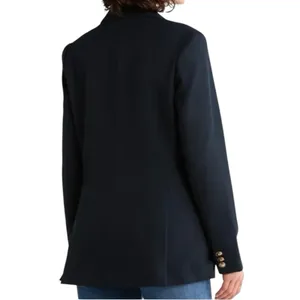 NWT French Connection Oversized Navy Blue Blazer Gold Buttons Size XS thumbnail 3