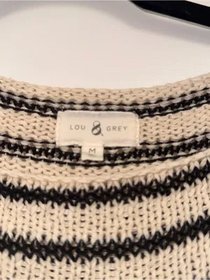 Lou & Grey Striped Crewneck Sweater thumbnail 3