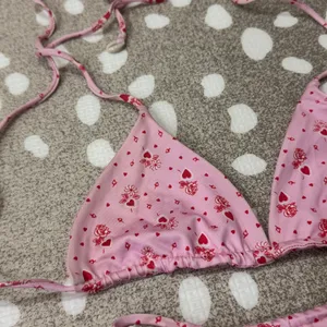 NEW Kasakai Bikini Set Axel Lovestruck Hearts String Triangle Bikini Top cheeky thumbnail 5