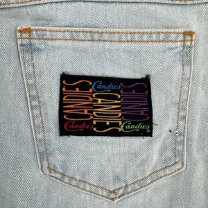 Candies Vintage Golf Club Jean Shorts Embroidered Gold Studs Denim Bermuda 80s thumbnail 4