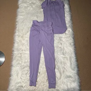 Dagsmejan Women's Size XS/S‎ Pajama Set Light Purple Nattwarm Merino Wool Sweden thumbnail 5