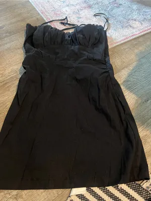 NWT Zara Black Lace-Trim Slip Dress thumbnail 9