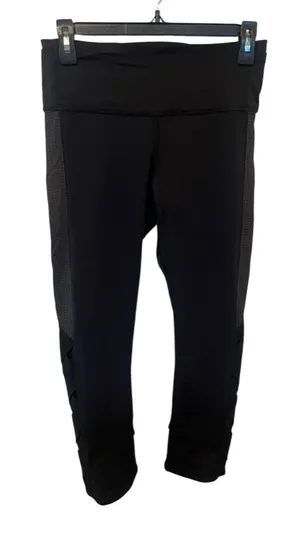 Lululemon‎ Black Mesh Wunder Under Crop Align Leggings Size 6 thumbnail 1
