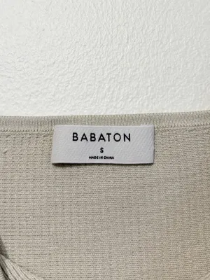 Aritzia Babaton Sculpt Knit Squareneck Cropped Tank Size Small Taupe thumbnail 3