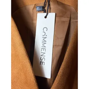 NWT COMMENSE Suede V-Neck Sleeveless Mini Dress Light Brown XS thumbnail 13