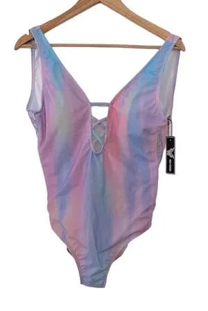 GO COCO Swimsuit NWT Pink Size L thumbnail 1