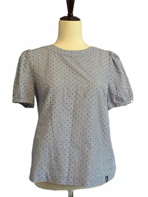 Court & Rowe Striped and Polka Dot Short Sleeve Blouse thumbnail 1