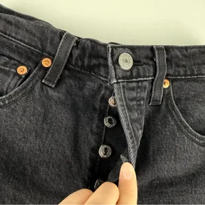 Levi’s Ribcage Straight Black Denim Jean Shorts thumbnail 2