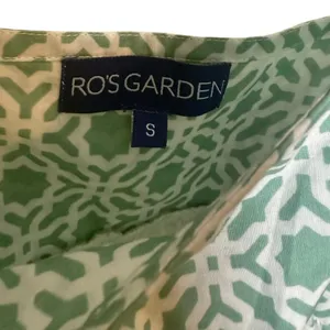 Tuckernuck Ro’s Garden Elizabeth Green & White Floral Dress Cotton Mini Sz S thumbnail 4