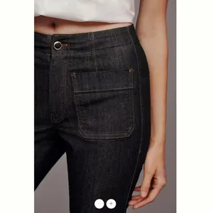 Anthropologie Maeve Cuffed Crop High-Rise Straight-Leg Jeans thumbnail 3