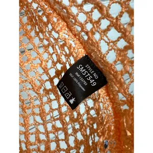 POL Peach Open Knit Crochet Sweater Top Size Small Boho Beachy Oversized thumbnail 4