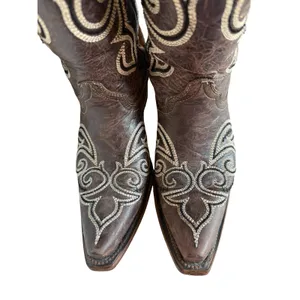 Circle G Womens Cowboy Boots Size 9.5 Brown Leather Square Toe Western Texas thumbnail 8