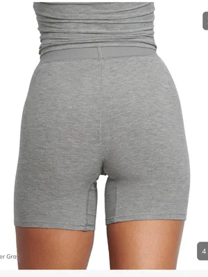 Skims Soft Lounge Boxer Heather Gray thumbnail 2