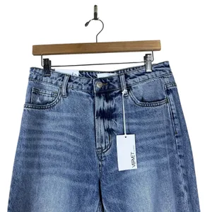 NWT Vervet Distressed Straight Leg Jeans Blue Denim Raw Hem V2404 Size 28 thumbnail 2