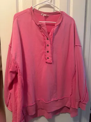Peach Love pink sweatshirt small thumbnail 1