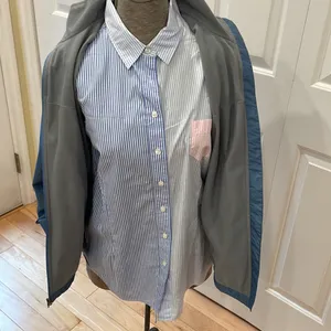 Patagonia vintage blue/gray fleece lined full zip lightweight jacket thumbnail 8