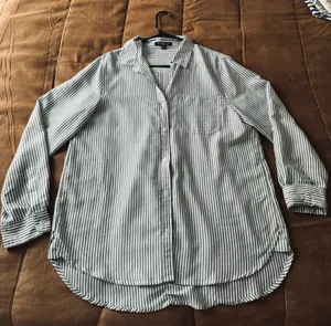 Striped Button Down Shirt Multi Size L thumbnail 1