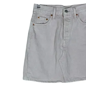 Levis Premium Deconstructed Denim Mini Skirt Pale Pink High Rise Size 26 thumbnail 2