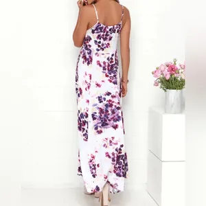 Revolve NWT- SOMEDAYS Lovin Lonely Ivory Floral Print Side Slit MaxiDress size xs thumbnail 4
