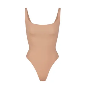 Skims Fits Everybody (G14) Square Neck Ochre Sleeveless Bodysuit NWT Large thumbnail 3
