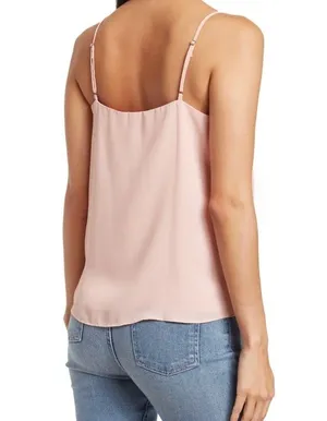 Blush Pink V Neck Lace Trim Cami Tank Top XSmall NWT thumbnail 2