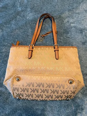MICHAEL Michael Kors Tan Signature Jet Set Item Pocket Tote Bag Logo‎ Pattern thumbnail 3