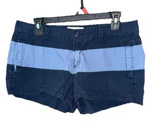 Old Navy Stripe Shorts Stripe Blue 100% Cotton Beachy Surf Size 10 thumbnail 1